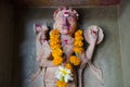 Idol of the Kala Bhairava, inside the Vitthal Rukhmini Temple, Palashi, Parner, Maharashtra, India