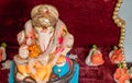 Idol of Lord Ganesh of a shadu clay a Hindu Religion God