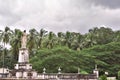 Idol of Lord Jesus with a forest in the background