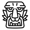 Idol mask icon, outline style Royalty Free Stock Photo