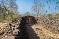 Idol Placed in Basalt Column Formation