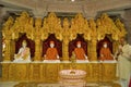 Idols of saints. BAPS Swaminarayan mandir, Katraj