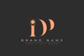 IDP abstract letter logo design Royalty Free Stock Photo
