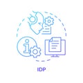 IDP ai blue gradient concept icon Royalty Free Stock Photo