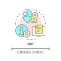 IDP ai multi color concept icon Royalty Free Stock Photo