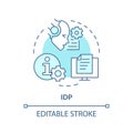 IDP ai soft blue concept icon Royalty Free Stock Photo