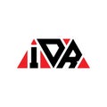 IDR triangle letter logo design with triangle shape. IDR triangle logo design monogram. IDR triangle vector logo template with red Royalty Free Stock Photo