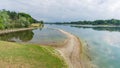 Idroscalo lake park at cloudy day Royalty Free Stock Photo