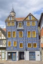 half timbered house in Idstein, Germany. The medieval house is renovated Royalty Free Stock Photo