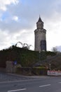 Idstein, Germany - 02 04 2023: Road works below the Hexenturm Royalty Free Stock Photo