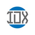 IDX letter logo design on white background. IDX creative initials circle logo concept. IDX letter design Royalty Free Stock Photo