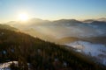 Idylic scenery: Wonderful sunset / sunrise scenery / Travel and Adventure Concept / Austria / Great Place for Winter holiday / Ski