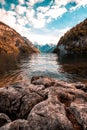 Idyllic alpine lake koenigsee in Berchtesgaden, Bavaria, Germany Royalty Free Stock Photo