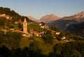 Idyllic alpine village in Switzerland