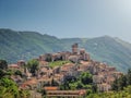 Idyllic apennine mountain village Castel del Monte, L'Aquila, Abruzzo, Italy Royalty Free Stock Photo