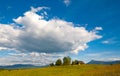 Idyllic ÃÂ¡arpathian chalet summer meadow mountains Royalty Free Stock Photo