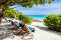 Idyllic beach in Africa Royalty Free Stock Photo