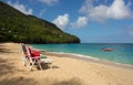 An idyllic beach in the caribbean Royalty Free Stock Photo