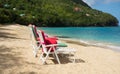 An idyllic beach in the caribbean Royalty Free Stock Photo