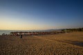The Idyllic beach of Kyparissia towards the Ionian sea. Kyparissia is a lively coastal town located in Messenia, Peloponnese,