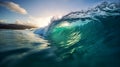 Idyllic beach scene with gentle waves