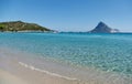 Idyllic beach in Spiaggia di Porto Taverna, Emerald Coast.