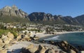 Idyllic Camps Bay beach and Table Mountain in Cape Town, South Africa Royalty Free Stock Photo