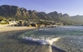 Idyllic Camps Bay beach and Table Mountain in Cape Town, South Africa Royalty Free Stock Photo