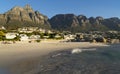 Idyllic Camps Bay beach and Table Mountain in Cape Town, South Africa Royalty Free Stock Photo