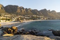 Idyllic Camps Bay beach and Table Mountain in Cape Town, South Africa Royalty Free Stock Photo