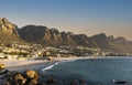 Idyllic Camps Bay beach and Table Mountain in Cape Town, South Africa Royalty Free Stock Photo