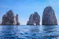 Idyllic Capri Faraglione coastline landscape, Amalfi coast of Italy, Europe Royalty Free Stock Photo