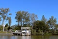 Idyllic city ferry terminal of the University of Queensland in Brisbane Australia