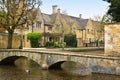 Idyllic Cotswolds village of Bourton on the Water, England Royalty Free Stock Photo