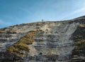 Idyllic countryside view to a bare and lone tree on the top of the karst limestone hills at Orheiul Vechi, old Orhei complex, near Royalty Free Stock Photo