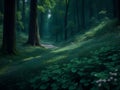 Idyllic Daylight Forest Landscape, Ai Generative Royalty Free Stock Photo