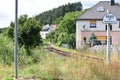 Burgbrohl, Germany - 08 07 2023: Railroad at the houses