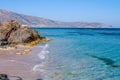 Idyllic Elafonissos lagoon on Crete Royalty Free Stock Photo