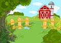 Idyllic farm landscape