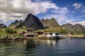 Idyllic Fishing Village Nestled in the Heart of a Fjord, ai generative