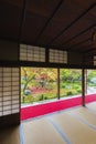 Idyllic garden in Kyoto, Japan in autumn season