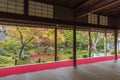 Idyllic garden in Kyoto, Japan in autumn season