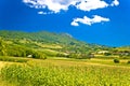 Idyllic green landscape of Kalnik mountain Royalty Free Stock Photo
