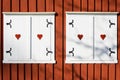 Idyllic Heart Window Barn Exterior Royalty Free Stock Photo