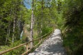 Idyllic hiking route Laintal valley from Mittenwald to Lautersee, bavarian landscape