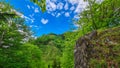 Rein - Idyllic hiking trail through lush green forest in Grazer Bergland, Prealps East of the Mur, Styria, Austria Royalty Free Stock Photo