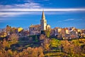 Idyllic hill village of Groznjan panoramic view