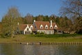 Idyllic house along river Lys in Flanders, Belgium