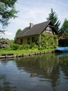 An idyllic house at the Spreewald river Royalty Free Stock Photo