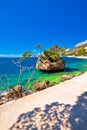 Idyllic islet on Punta Rata beach in Brela Royalty Free Stock Photo